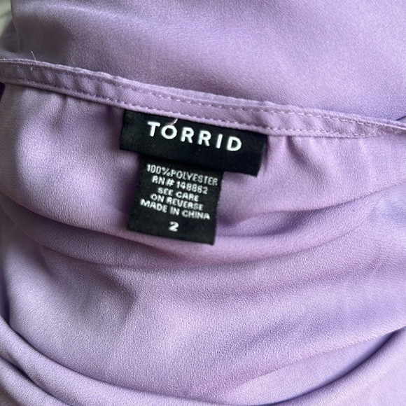 ❌SOLD❌Torrid Georgette Lace Insert Blouse - Picture 5 of 5